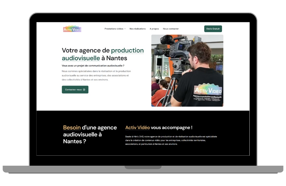 Refonte de site internet agence audiovisuelle